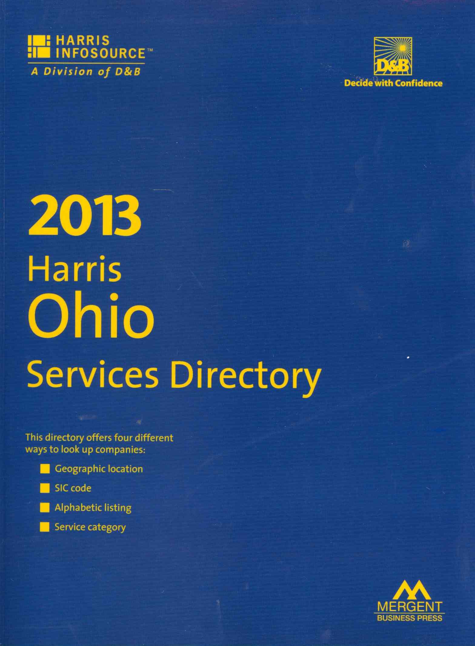 Harris Ohio Services Directory 2013 Mergent Inc.